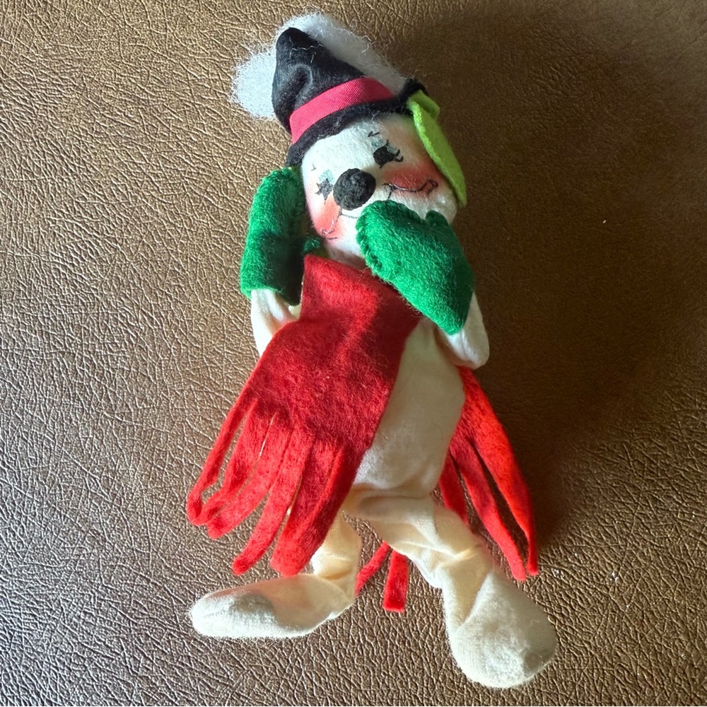 Vintage Annalee Mobilitee Snowman Doll 1971 Bendable Figurine Christmas Deco USA